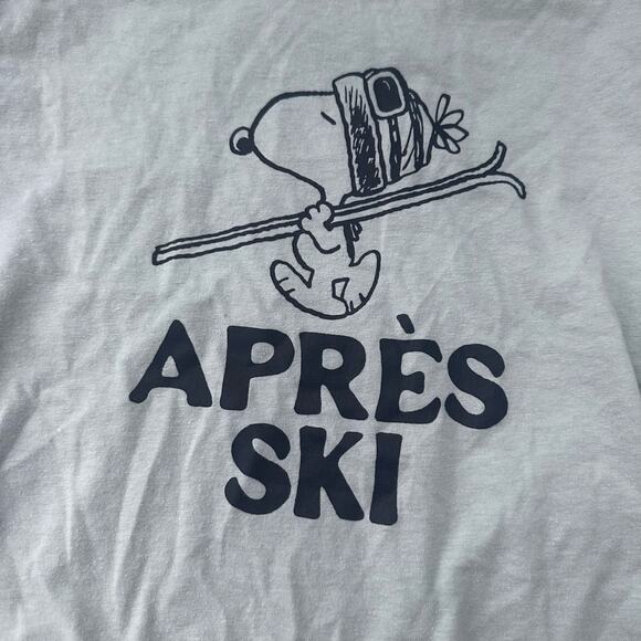 Peanuts Aéropostale Snoopy Après Ski Cropped Tee XS - Picture 3 of 4